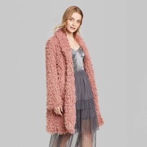 Wild Fable Sherpa Coat / Jacket Blush Pink